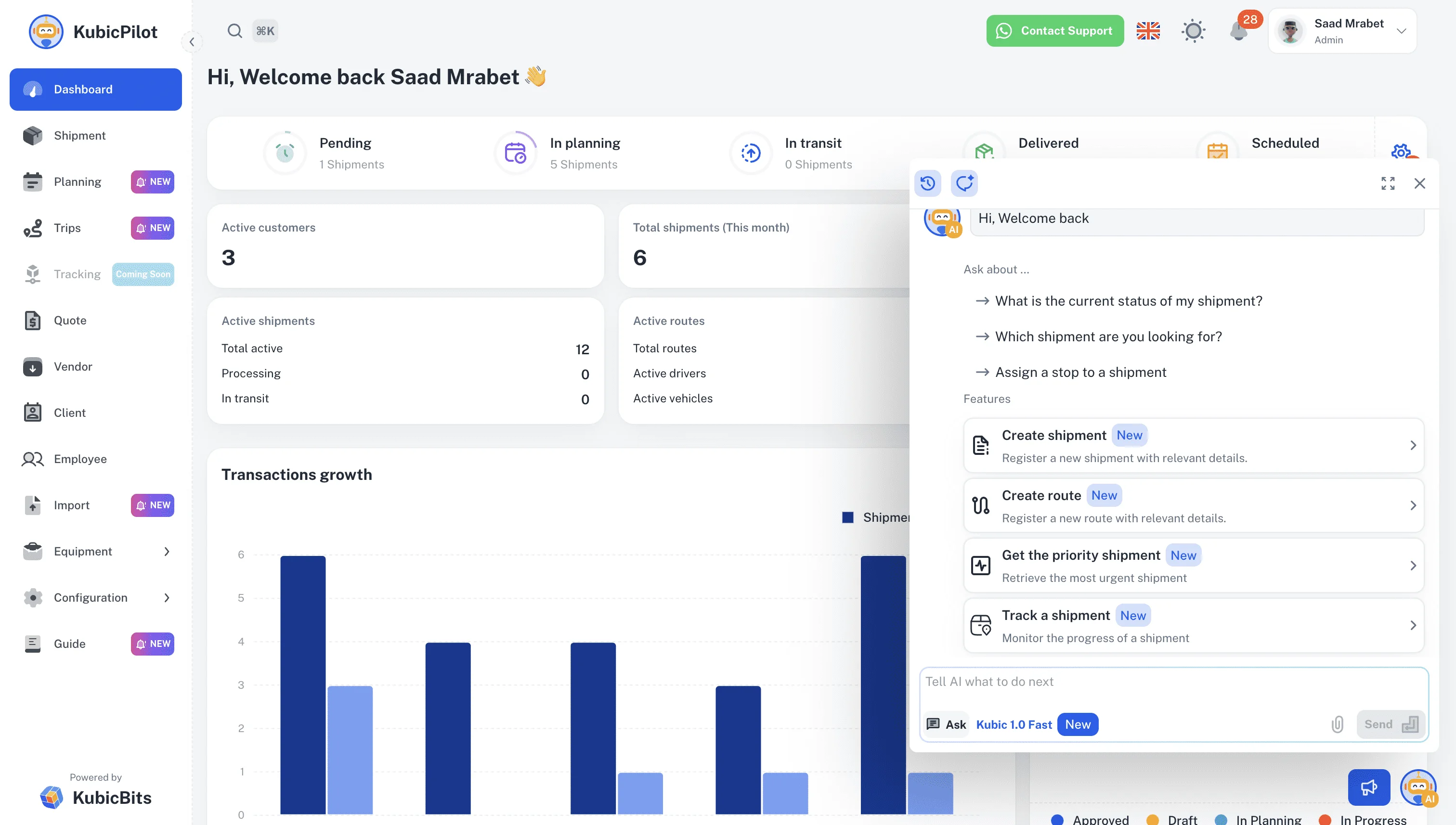 AI Assistant interface screenshot